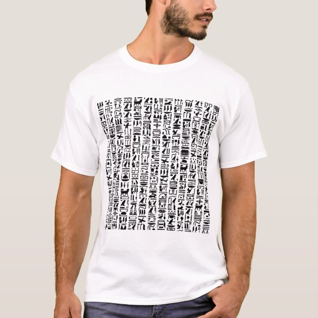 Camiseta jeroglífica egipcia (Anverso)