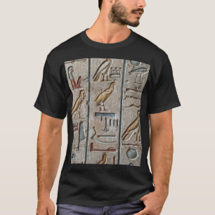 Camiseta Jeroglífico Antiguo Egipto Idioma Texto Grabado