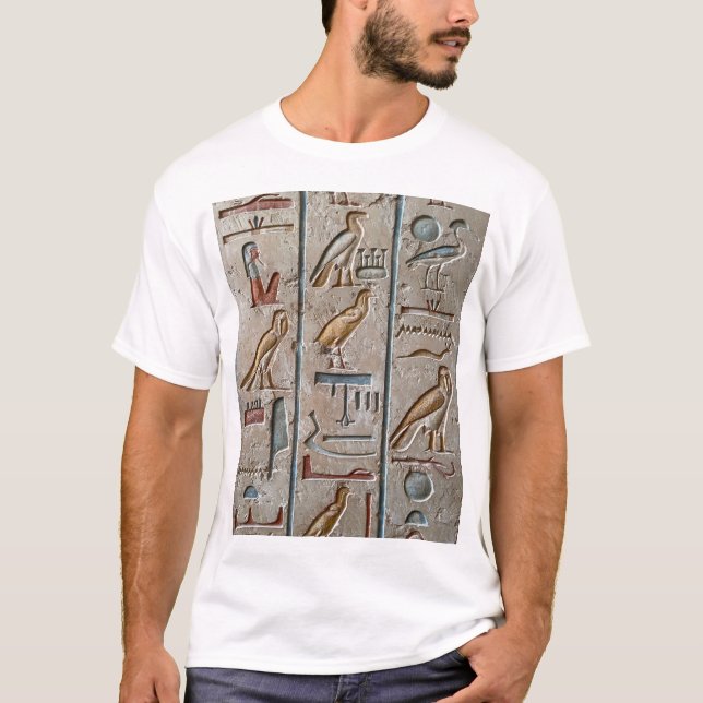 Camiseta Jeroglíficos de la Antigua Egipto (Anverso)