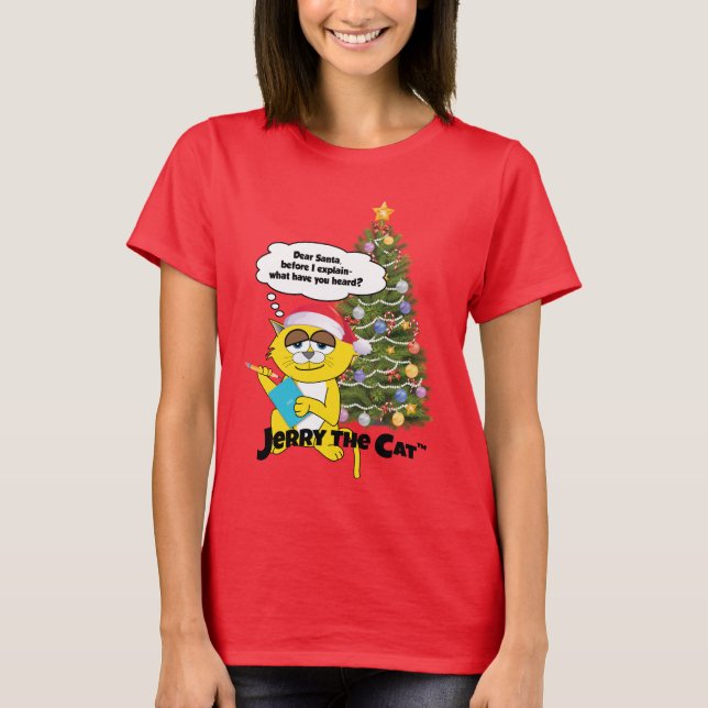 Camiseta Jerry El Cat Holiday Shirt (Anverso)