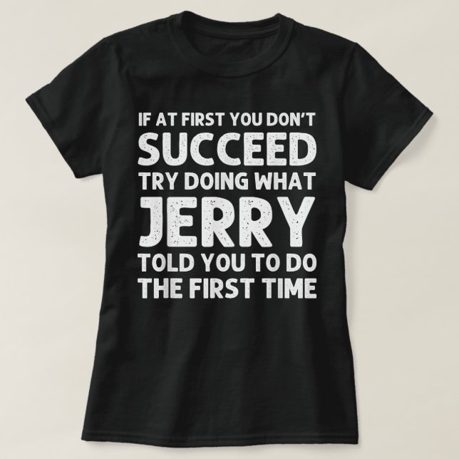 Camiseta JERRY Gift Name Personalized Birthday Funny Christ (Diseño del anverso)