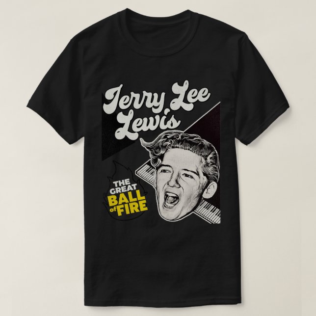 Camiseta Jerry Lee Lewis La Gran Pelota de Fuego (Diseño del anverso)