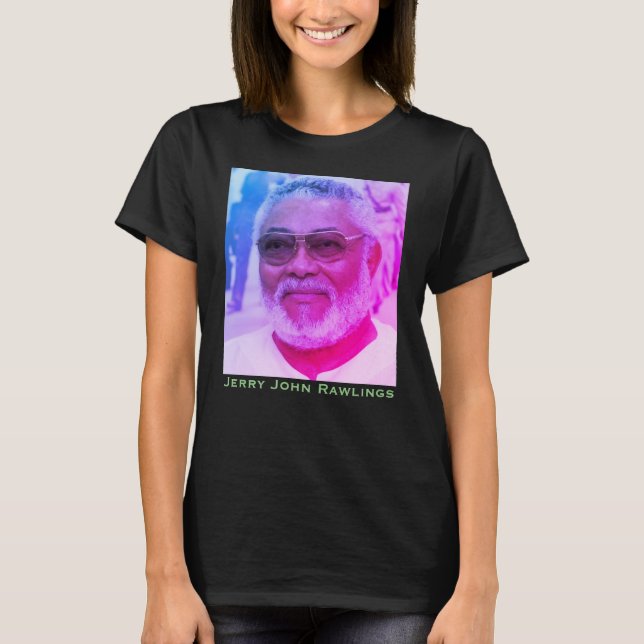 Camiseta Jerry Rawlings, J.J. Rawlings, Presidente de Ghana (Anverso)