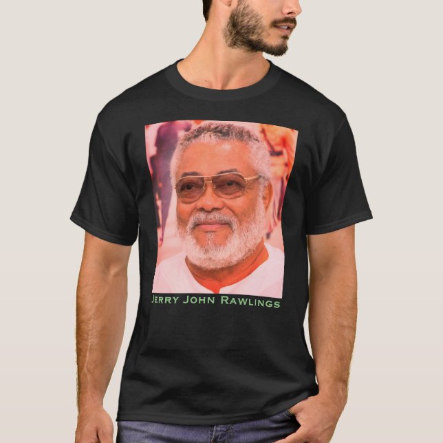 Camiseta Jerry Rawlings, J.J. Rawlings, Presidente de Ghana (Anverso)