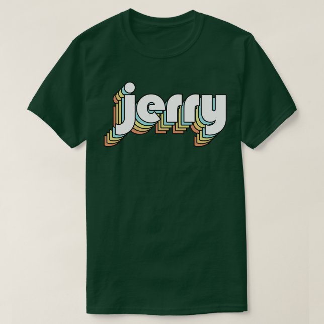 Camiseta Jerry Retro Typography Style Faded Style (Diseño del anverso)