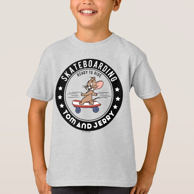 Camiseta Jerry Skateboarding - Listo Para Viajar (Anverso)