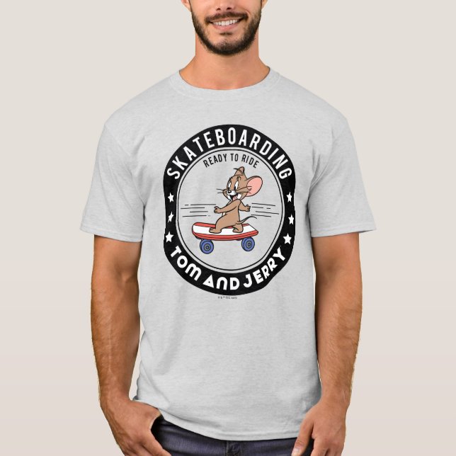 Camiseta Jerry Skateboarding - Listo Para Viajar (Anverso)