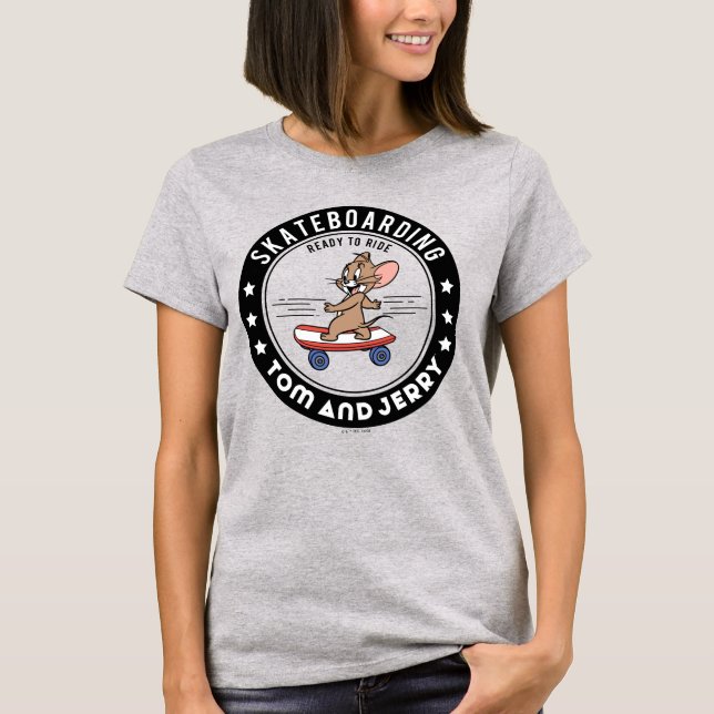 Camiseta Jerry Skateboarding - Listo Para Viajar (Anverso)