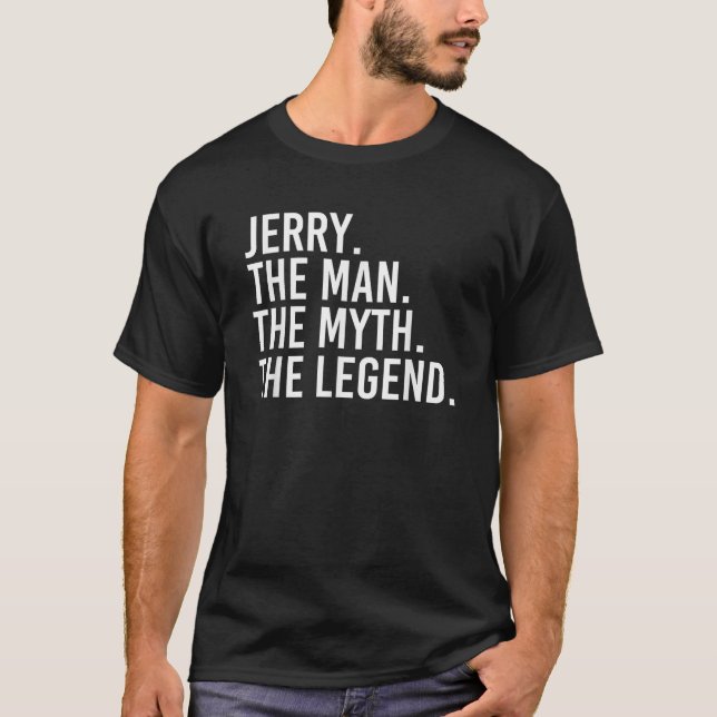 Camiseta JERRY THE MAN THE MYTH THE LEGEND Funny Gift Idea (Anverso)