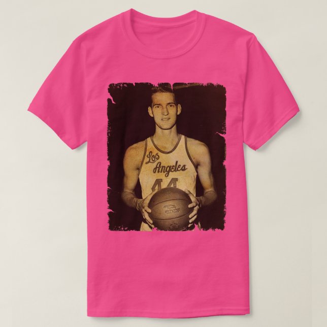 Camiseta Jerry West Vintage Design Of Basketball (Diseño del anverso)