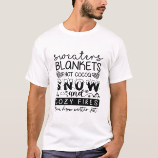 Camiseta Jerséis mantas cacao caliente nieve y fuegos acoge