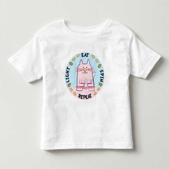 Camiseta Jersey de Hanukkah para niños pequeños Sp (Anverso)