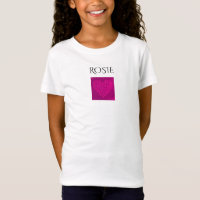 Camiseta jersey del chica del corazón rosa oscuro,