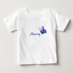 Camiseta Jersey Mariposa Azul con Nombre Personali