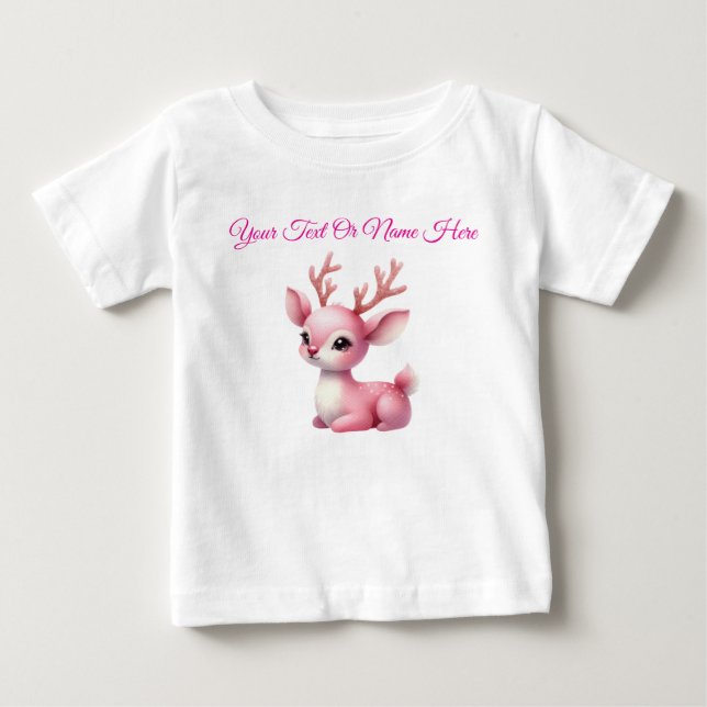 Camiseta Jersey Personalizada de Navidad Rosa para (Anverso)