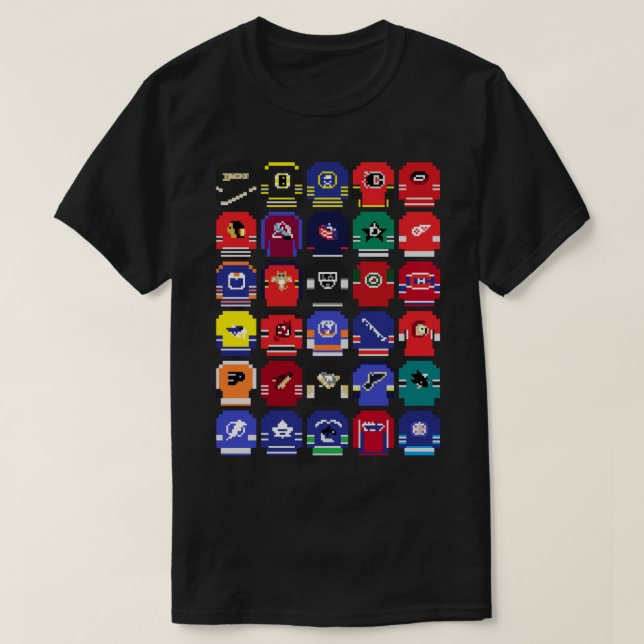 Camiseta Jerseys de hockey de 8 bits (Diseño del anverso)