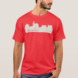 Camiseta Jerusalem, Israel City Skyline Souvenir Style