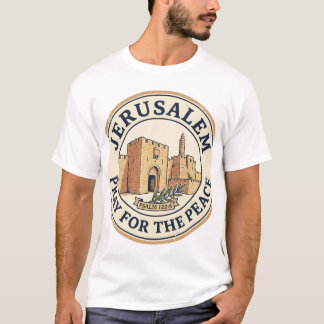 Camiseta Jerusalem Pray for the Peace Psalm 122:6 Stamp