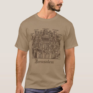 Camiseta Jerusalén, grabar en madera medieval