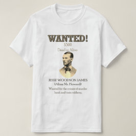 Camiseta Jesse James Wanted Outlaw 🚨 Wild West USA