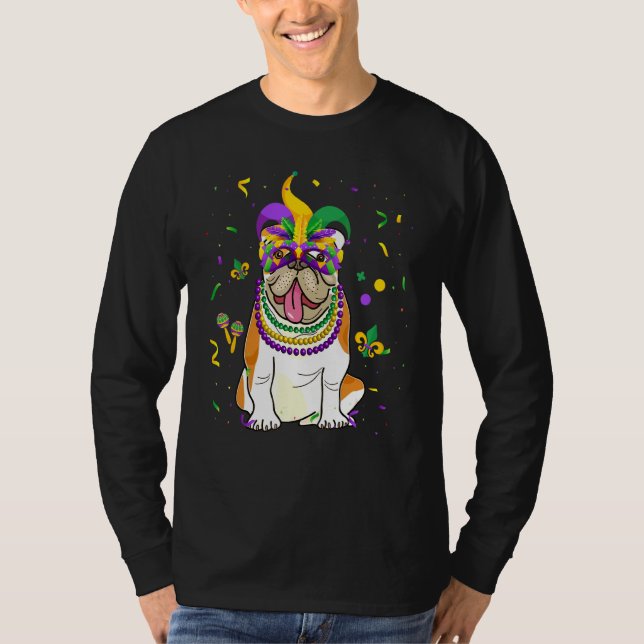 Camiseta Jester Beads Máscara Inglés Propietario de perro B (Anverso)
