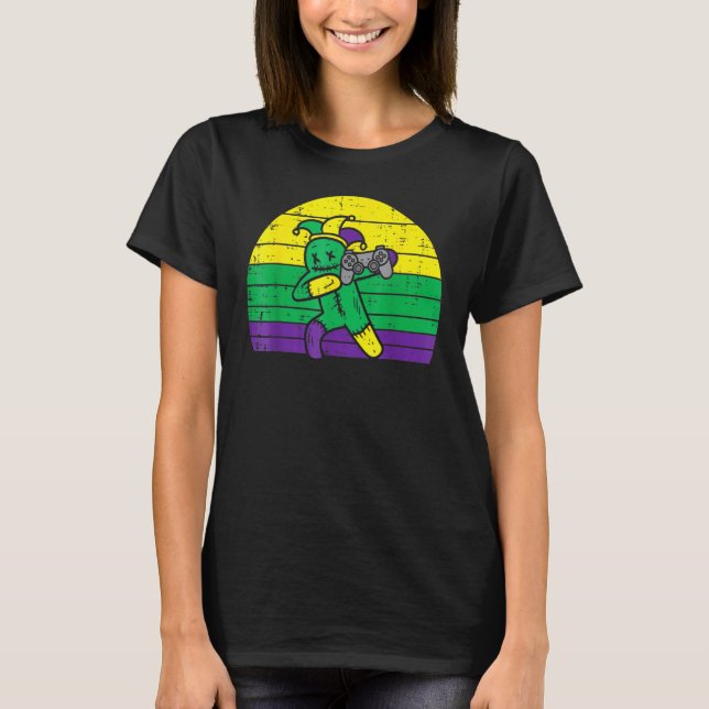 Camiseta Jester Dab Game Controller Mardi Gras Video Gamer (Anverso)