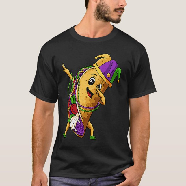 Camiseta Jester Dabbing Taco Mardi Gras Mexican Food Carniv (Anverso)