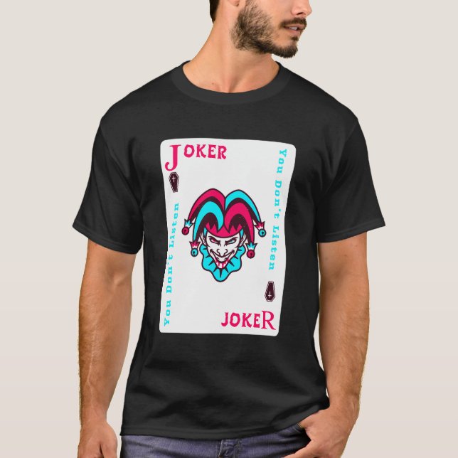 Camiseta Jester estético de cartas de juego de bromista (Anverso)