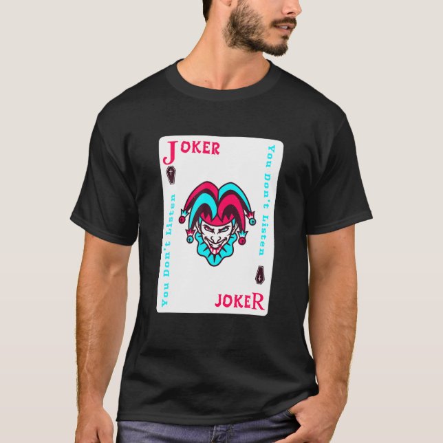 Camiseta Jester estético de cartas de juego de bromista (Anverso)
