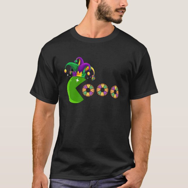 Camiseta Jester Gorra Eating King Cakes Mardi Gras Festival (Anverso)