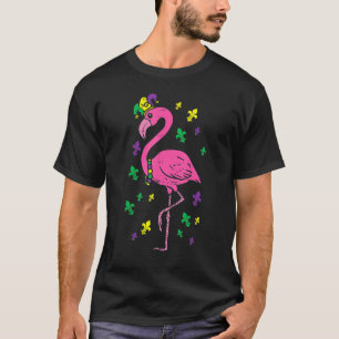 Camiseta Jester Pink Flamingo Bird Animal Cute Mardi Gras C