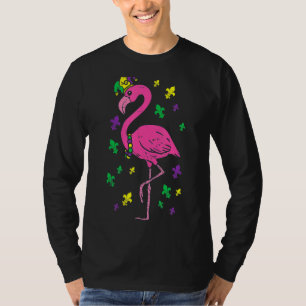 Camiseta Jester Pink Flamingo Bird Animal Cute Mardi Gras C