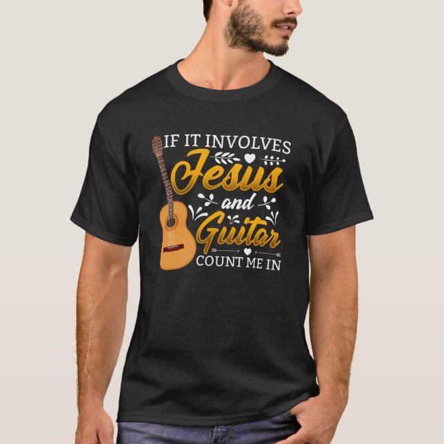 Camiseta Jesucristo Acústico guitarrista Cristo Amante de l (Anverso)