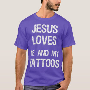 Camiseta Jesucristo ama a los tatuajes cristianos seguidore