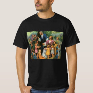 Camiseta Jesucristo bendiciendo a los niños, religión vinta