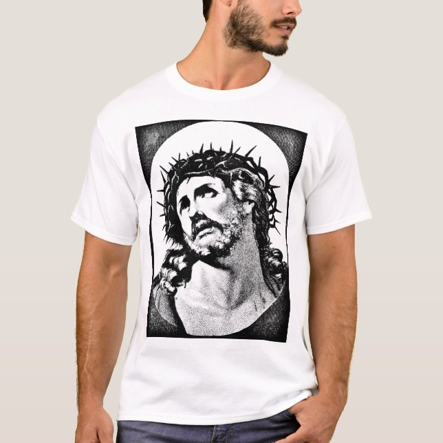 Camiseta Jesucristo con la corona de espino Religioso vinta