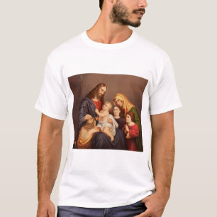 Camiseta Jesucristo con Niños Arte Premium Fino