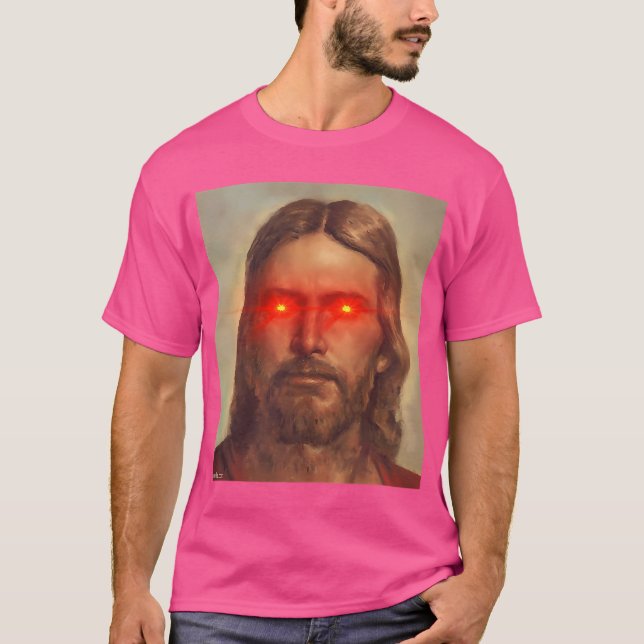 Camiseta Jesucristo con ojos rojos (Anverso)
