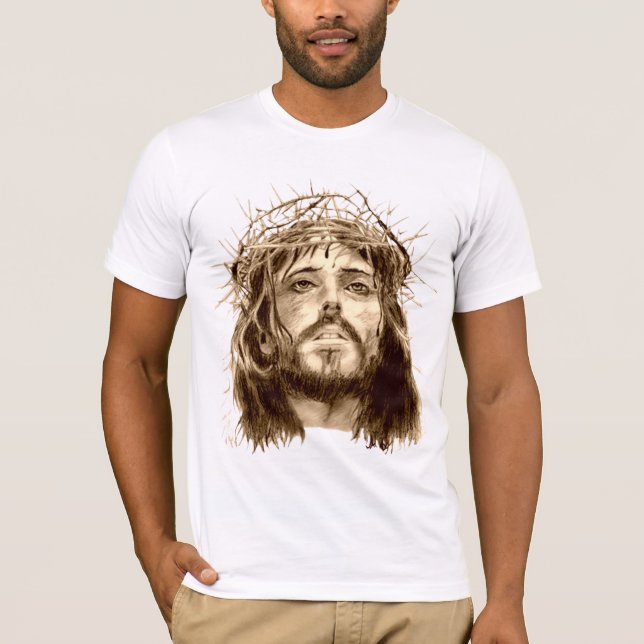 Camiseta Jesucristo con una corona de espinas (Anverso)