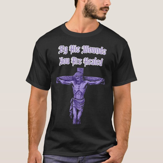 Camiseta Jesucristo cristiano en la cruz (Anverso)