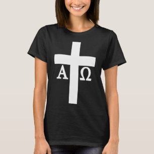 Camiseta Jesucristo cruza la Biblia Omega Cristiana Alfa