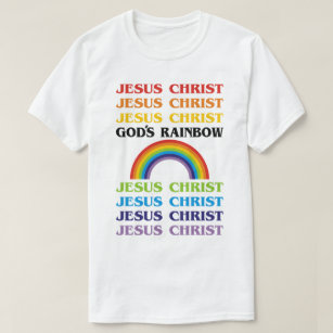 Camiseta Jesucristo del arco iris de dios
