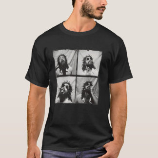 Camiseta Jesucristo en el estilo de máquina de fotos antigu