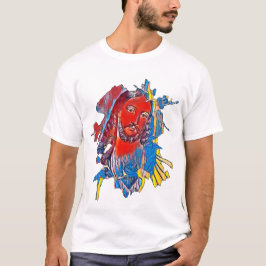Camiseta Jesucristo Enfrentar el corazón sagrado Arte abstr