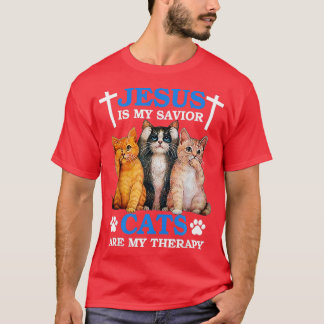 Camiseta Jesucristo es mi gato salvador es mi fidelidad ter