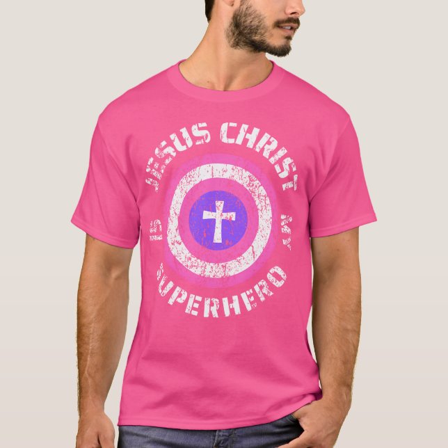Camiseta Jesucristo es mi superhéroe Jesús Chicas pequeños  (Anverso)