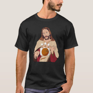 Camiseta Jesucristo Funny Bowling Ball Pins Bowler Religi