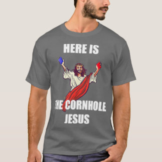 Camiseta Jesucristo Jesús Jugando Cornhole 1