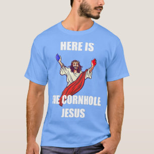 Camiseta Jesucristo Jugando Cornhole