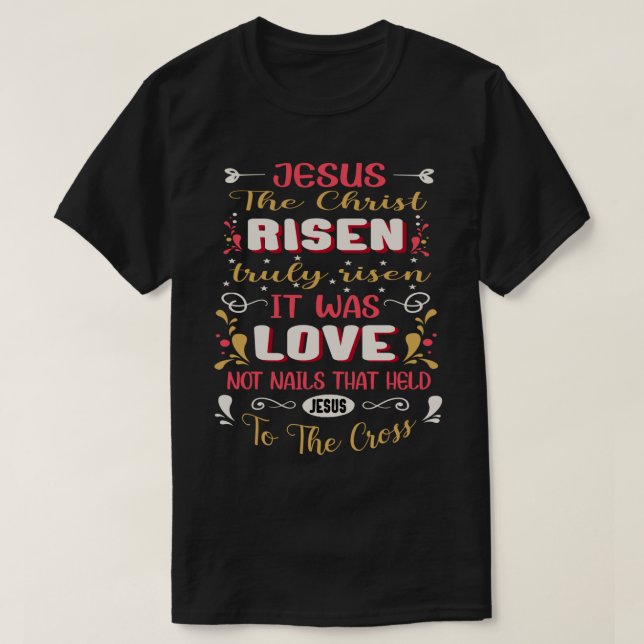 Camiseta Jesucristo Levantar Pascua Viernes Santo Cristiano (Diseño del anverso)